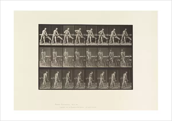 Plate 380. Carpenter, Sawing, 1872-85 (collotype on paper)