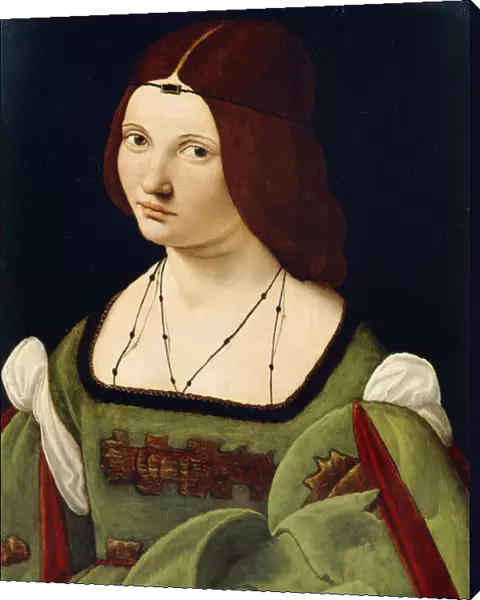 Portrait of a Lady, said to be Clarice Pusterla, half-length, in a Green Dress