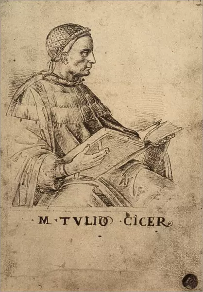 Cicero; drawing by Raphael. Gallerie dell Accademia, Venice