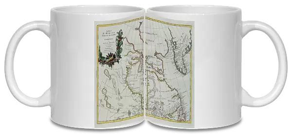 Hudson Bay, Land of Labrador and Greenland with the adjacent islands, engraving by G. Zuliani taken from Tome I of the 'Newest Atlas'published in Venice in 1778 by Antonio Zatta, Private Collection