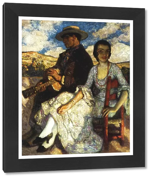 Juan and Juanita, (oil on canvas)