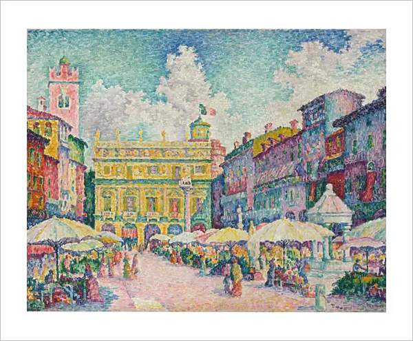 Market of Verona, 1909 (oil on canvas)