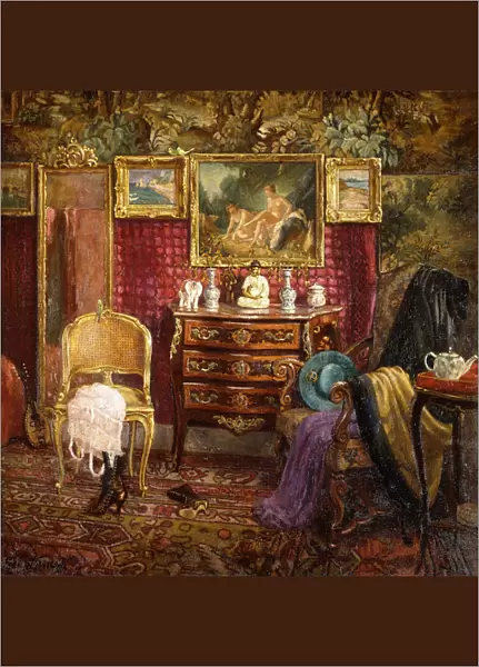 An Interior of a Boudoir, 1916 (oil on canvas)