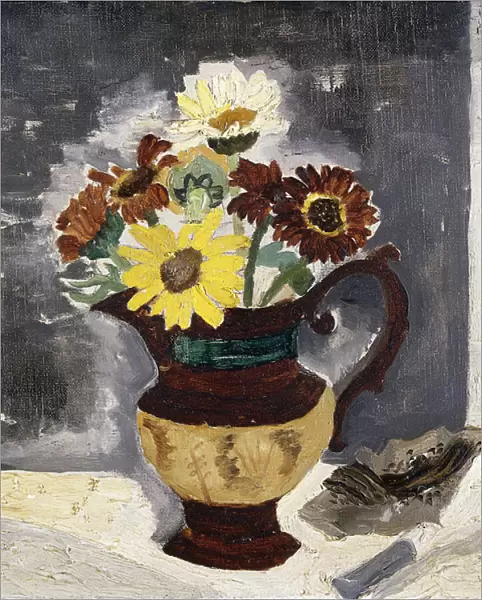 Daisies in a Lustre Jug, St. Ives, 1928 (oil on canvas)