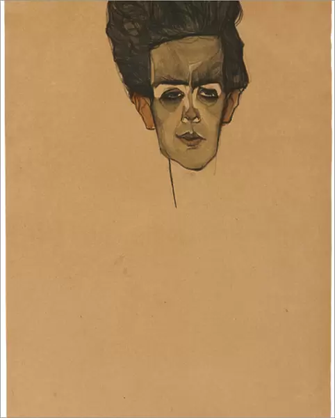 Self portrait, 1910 (w  /  c & charcoal on paper)