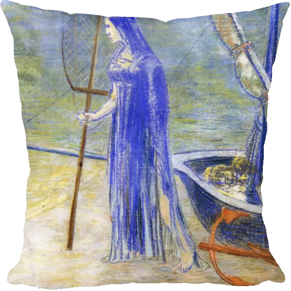 The Fisherwoman, 1900 (pastel on paper)
