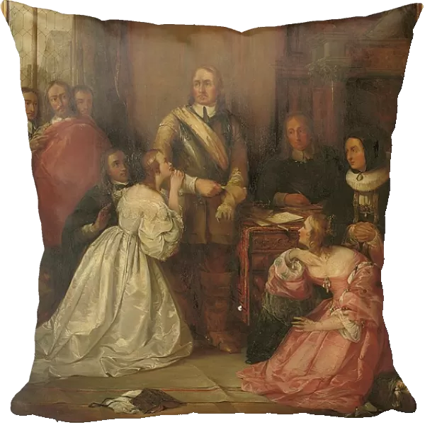 Cromwells Family, Interceding for the Life of Charles I (oil on canvas)