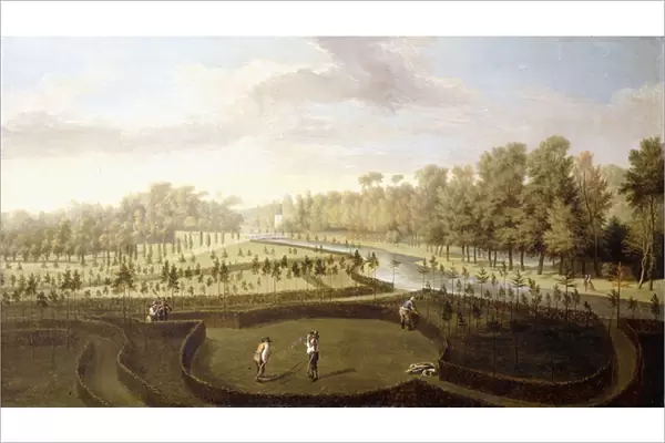 A View of Chiswick Gardens, Richmond, from across the New Gardens towards the Bagnio, c