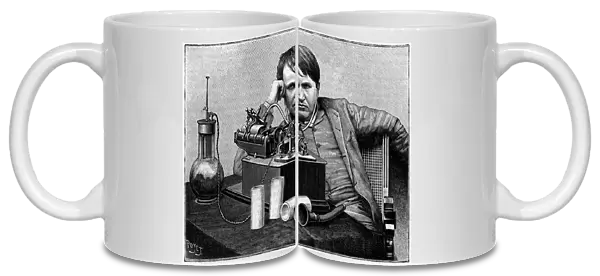 Thomas Edison (1847-1931), American physicist, in New York
