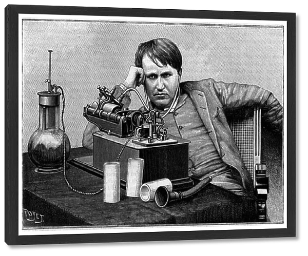Thomas Edison (1847-1931), American physicist, in New York