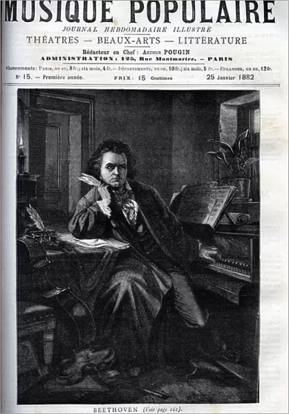 Portrait of Ludwig van Beethoven (1770-1827), German composer