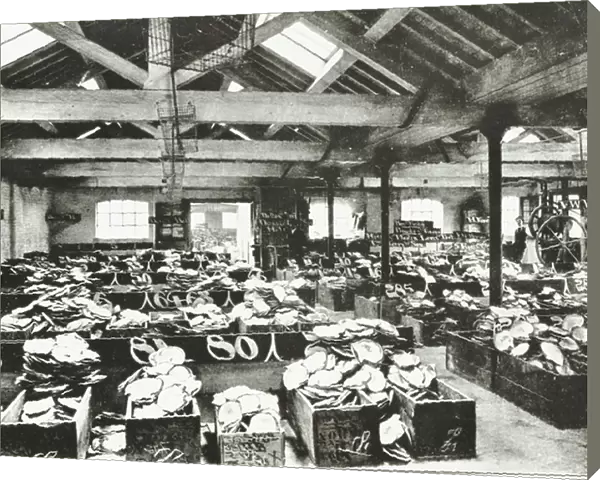 Bull Wharf, interior of the Shell Warehouse, London, 1890 (b  /  w photo)
