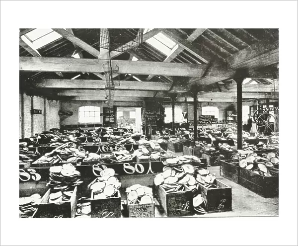 Bull Wharf, interior of the Shell Warehouse, London, 1890 (b  /  w photo)