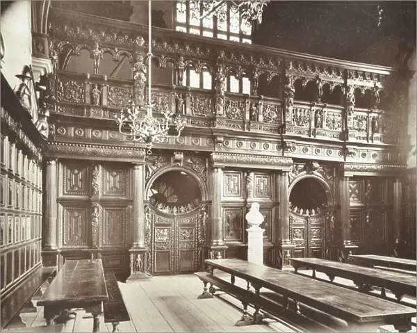 Middle Temple Hall, 1885 (b  /  w photo)