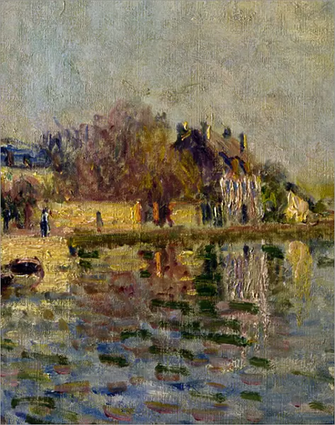 Loing Detail Canal. Painting by Alfred Sisley (1839-1899) 1884 Sun