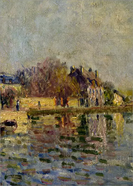 Loing Detail Canal. Painting by Alfred Sisley (1839-1899) 1884 Sun