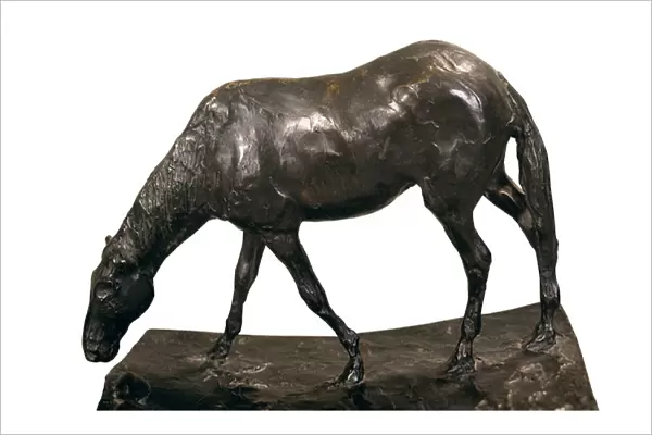 Horse at the trough, sculpture by Edgar Degas, 1866-68