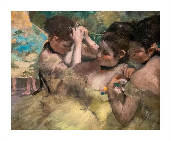 Behind the scenes (detail) (also known as 'Yellow dancers'). 1874-1876