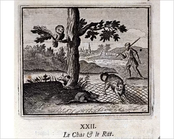 The Cat and the Rat. Fables by Jean de La Fontaine (1621-95)