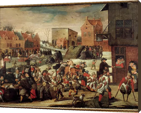 The cripples A crowd of poor and infirm in a city (in Flanders?) (Court of Miracles)