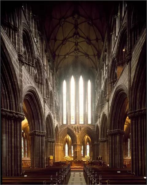 View of the interior of Glasgow Cathedral, 12th century (photography)
