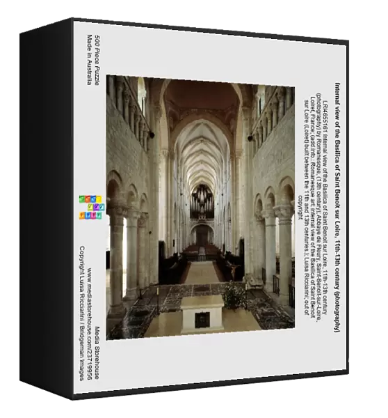 Internal view of the Basilica of Saint Benoit sur Loire, 11th-13th century (photography)