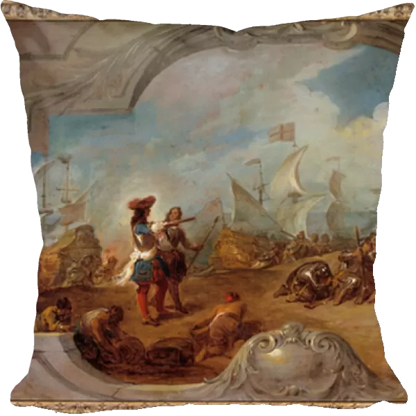 Christopher Columbus in America (painting project on the ceiling). 1492
