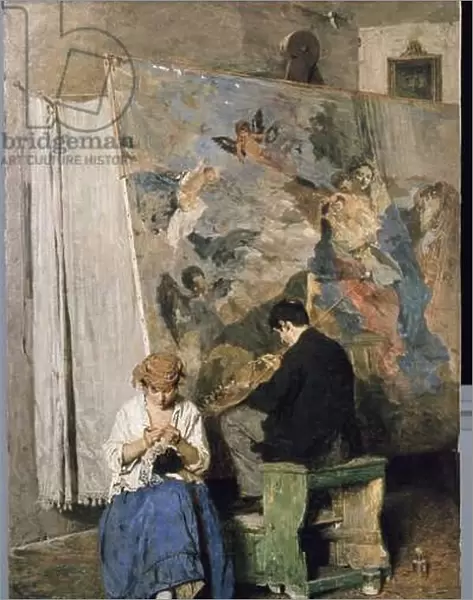 Vandalism (poor old!) (oil on canvas, 1873)