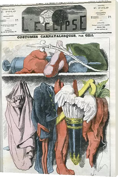 Carnival costumes, a gunner suit for Napoleon III, the Republican cap for Duvernois