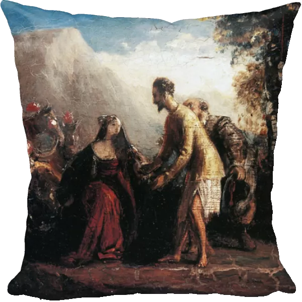 Don Quixote and Dulcinea (oil on canvas, 19th century)