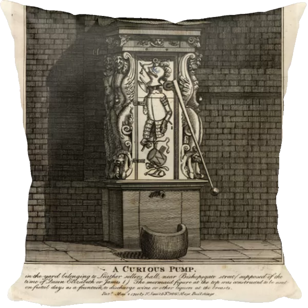A curious pump in the yard of Leathersellers Hall, Bishopsgate Street, London