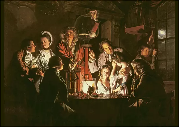 An Experiment on a Bird in the Air Pump, 1768 (oil on canvas)