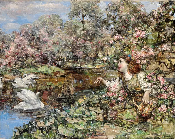 Swan Pond, 1911 (oil on canvas)
