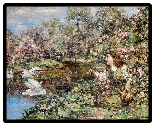 Swan Pond, 1911 (oil on canvas)