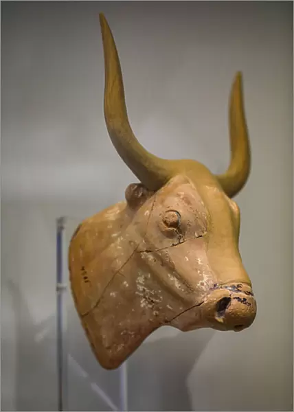 Bulls head found in Palaikastro, 1500-1450 BC