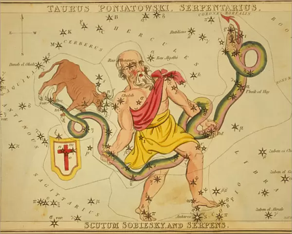 Taurus Poniatowski, Serpentarius, Scutum Sobiesky, and Serpens