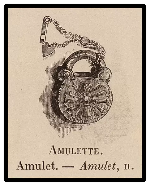 Le Vocabulaire Illustre: Amulette; Amulet (engraving)