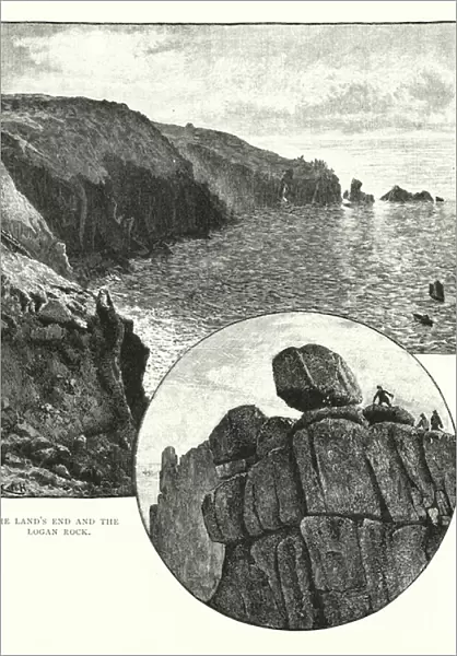 The Lands End and the Logan Rock (engraving)