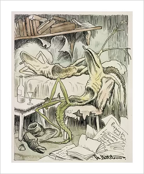 The Literary Flu, 1893 (w  /  c on paper)