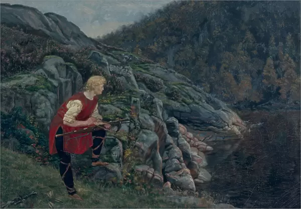 Duck Hunter in Holskov, 1886 (oil on canvas)