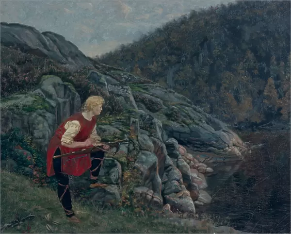 Duck Hunter in Holskov, 1886 (oil on canvas)