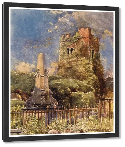 Ruined Church at Stanmore (colour litho)