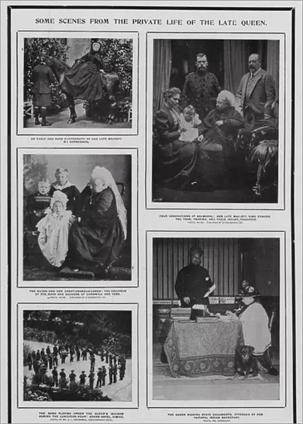 Scenes from the life of Queen Victoria (b  /  w photo)