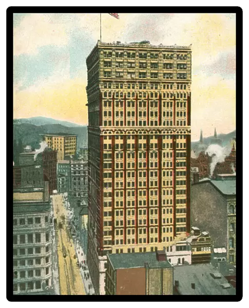 Farmers Bank Building, Pittsburgh, Pennsylvania, USA (colour litho)