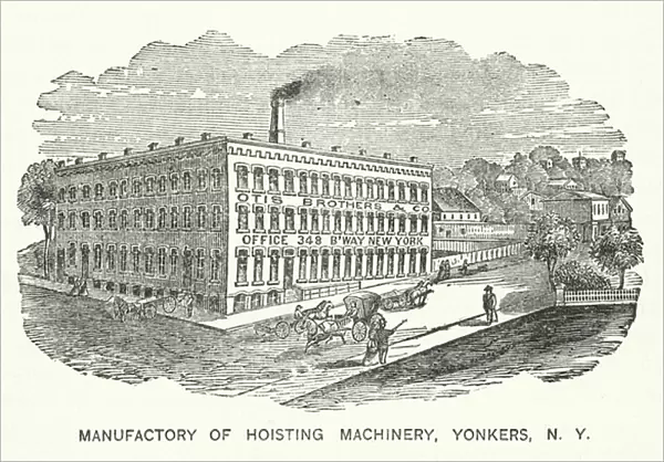 Manufactory of Hoisting Machinery, Yonkers, New York (engraving)