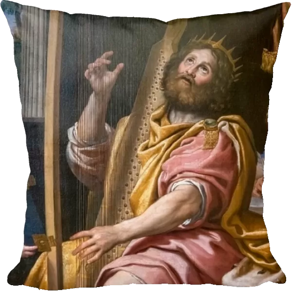 King David playing the harp (detail), Domenico Zampieri, known as the Dominican, 1619, Palace of Versailles (oil on canvas)