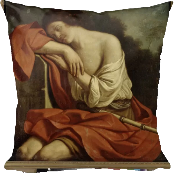 Endymion endormi (Sleeping Endymion). Peinture de Giovanni Francesco Barbieri dit Guercino ou Le Guerchin (1591-1666), huile sur toile. Art italien, 17e siecle, art baroque. Museum of Western and Eastern Art, Odessa (Ukraine)
