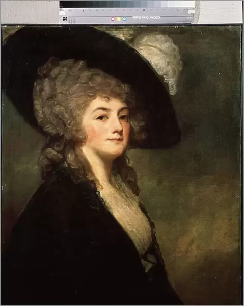 Portrait de madame Harriet Greer (18eme siecle). Peinture de George Romney (1734-1802), huile sur toile, 1781, art anglais. Musee de l Ermitage, Saint Petersbourg