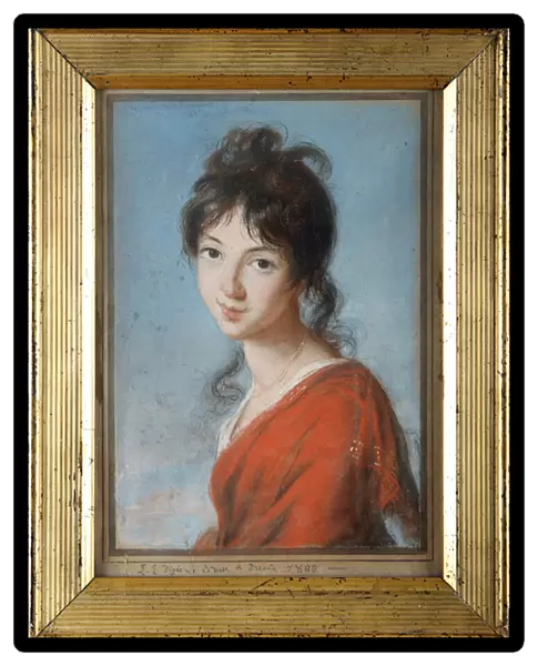 Portrait of Princess Teresa Czartoryska (1785-1868) par Vigee Lebrun, Marie Louise Elisabeth (1755-1842), 1800 - Pastel on Bristol board, 28x19, 5 - Regional Museum, Tarnow