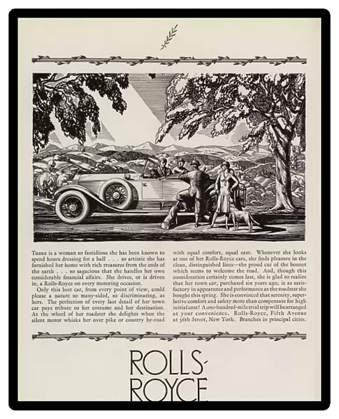 Advertisement for Rolls-Royce cars (litho)